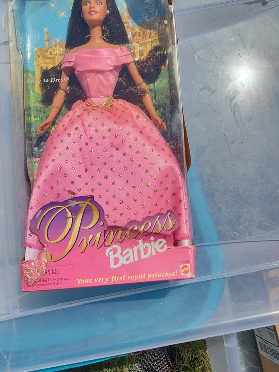 1998 Barbie Pink Gown Princess Doll with Gold Tiara, Never Opened, Non Smoking - Picture 7 of 7